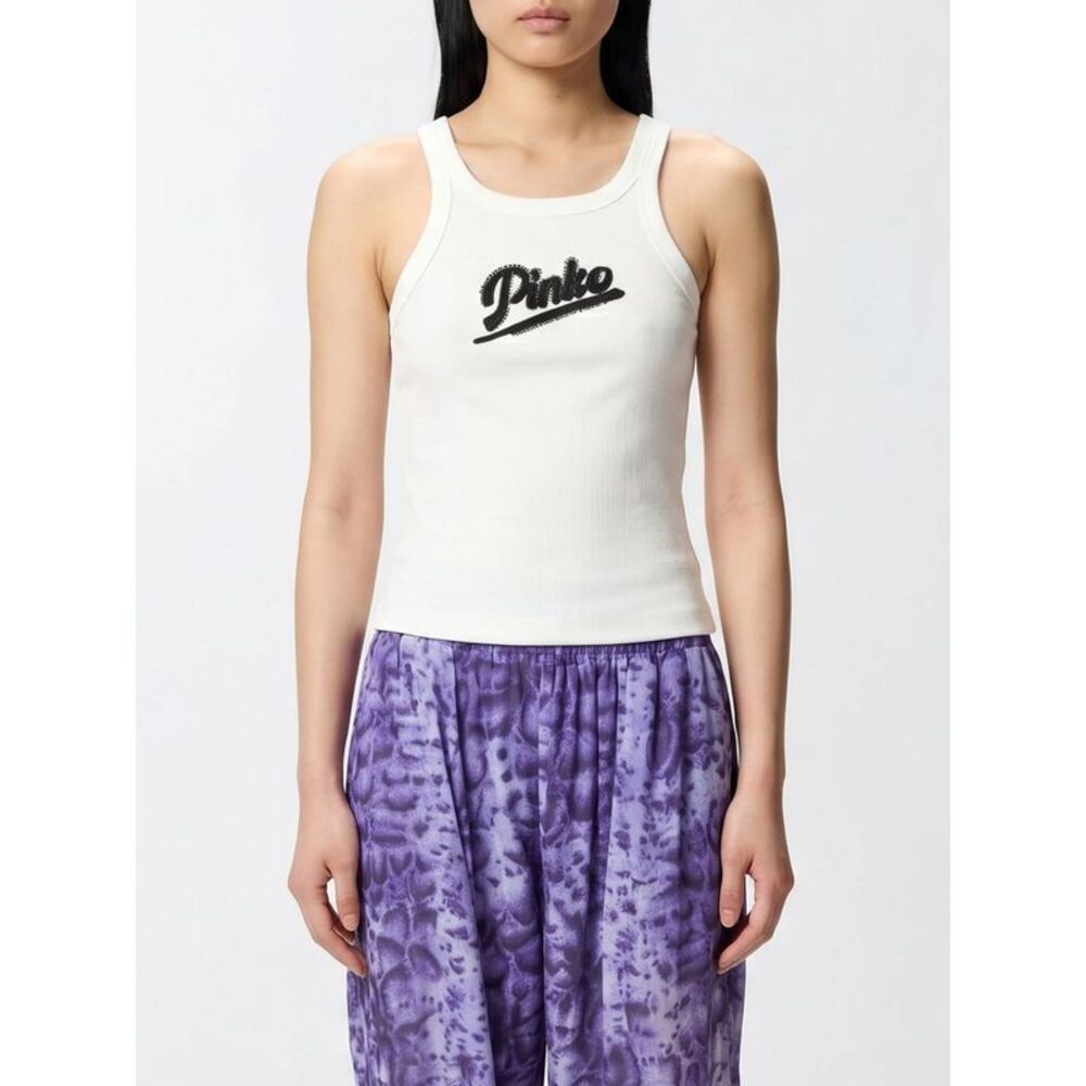 Stretch Cotton Tank Top Pinko
